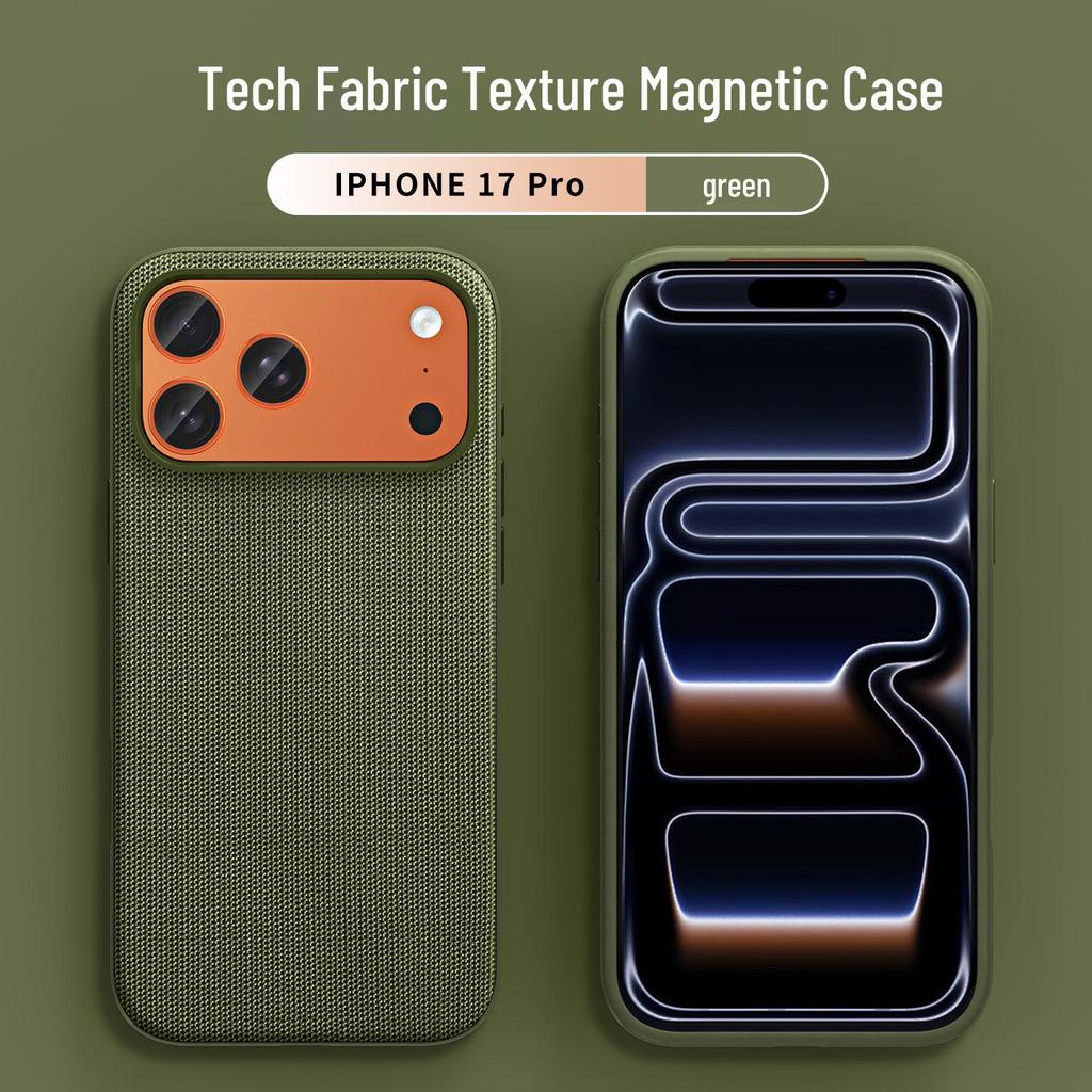 Apple 17 Pro Max Official Fabric Case | Tech Texture | iPhone 16 Magnetic | Drop Protection