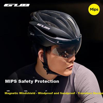 GUB Велошлем с MIPS, Магнитные очки, Легкая цельнолитая конструкция, для шоссейных и горных велосипедов, Защитный шлем для мужчин и женщин