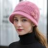 New Women Winter Hat Keep Warm Mom Cap Outdoor Plush Fur Lined Hats For Women Casual Rabbit Fur Bucket Knitted Hat