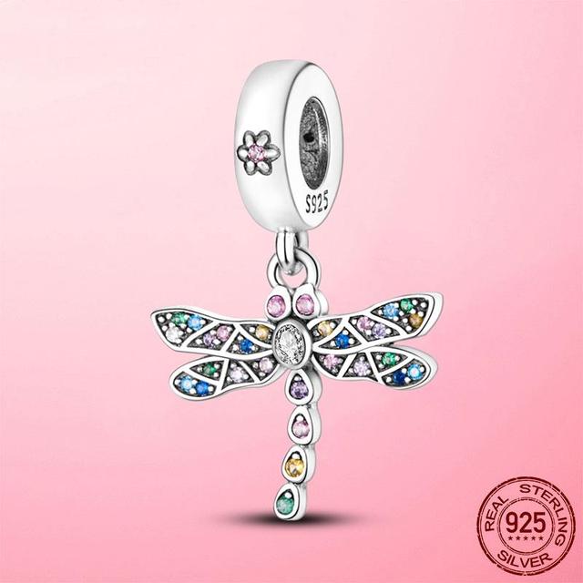 925 Sterling Silver O Pendant Love Heart Snake CZ Clip Charm Beads Fit Original Women Bracelet Bangle Silver 925 Jewelry