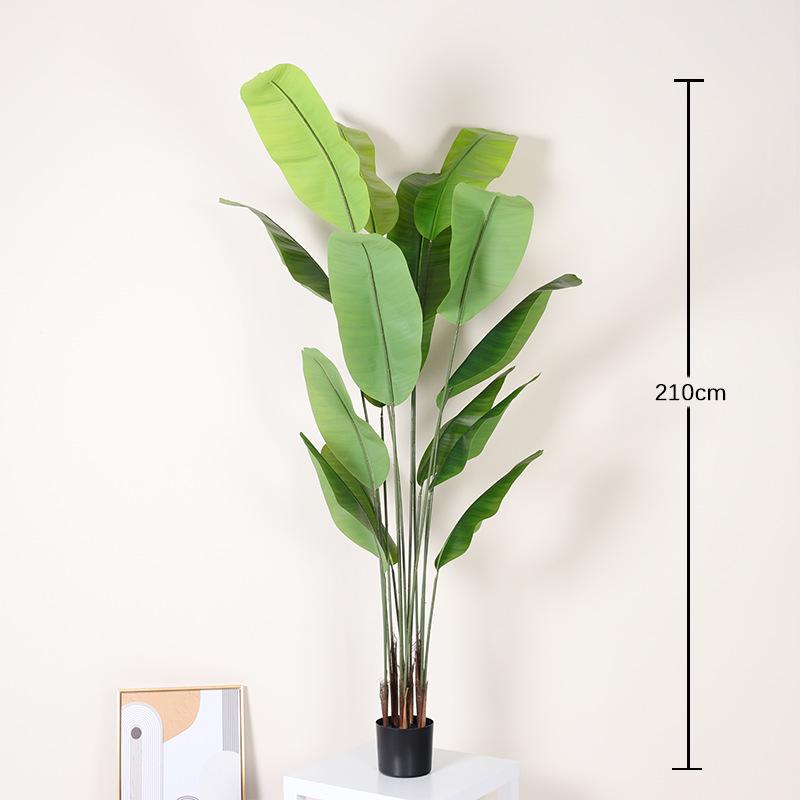 Nordic Traveller's Palm Artificial Plant for Living Room & Window Decor - Potted Greenery for Indoor Landscaping