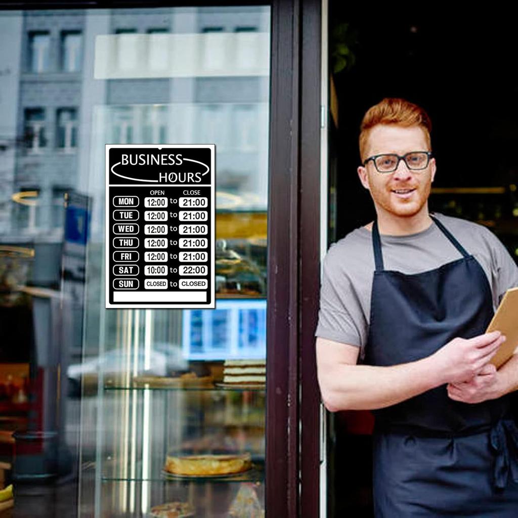 Вывеска с часами работы, Индикатор часов работы, Табличка с часами работы магазина, Дверные принадлежности для бизнеса с указанием часов работы, Сменная отметка времени работы магазина с