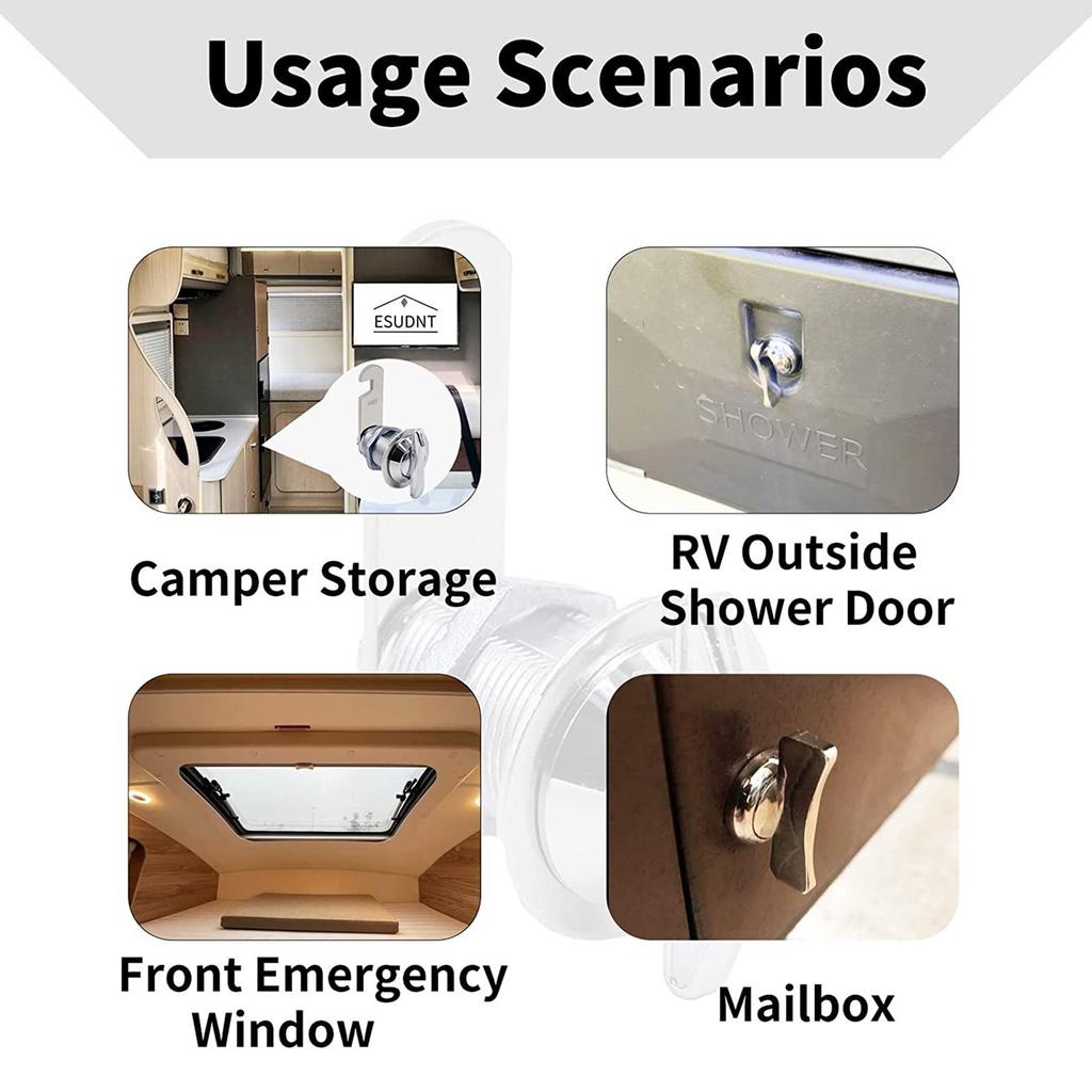 Keyless Thumb Turn Cam Lock Latch 1inch/5/8 Inch Offset Steel Lock Thumb Operate Cabinet Lock for Cabinet Mailbox Drawer