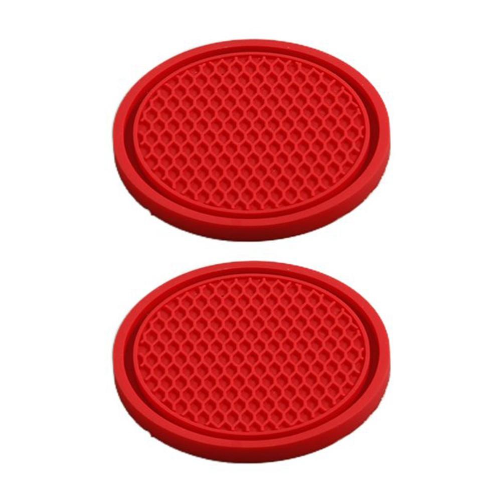 Мягкий коврик для чашки с клеем, противоскользящая портативная подставка для 2 шт. автомобильных подстаканников