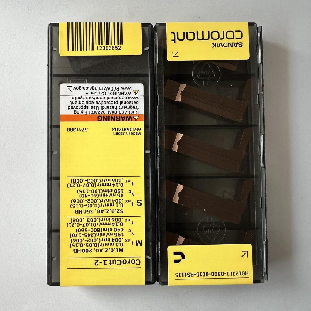 SANDVIK / RG123L1-0300-0015-RS 1115 / Original Swedish hard alloy blade 5 Pcs