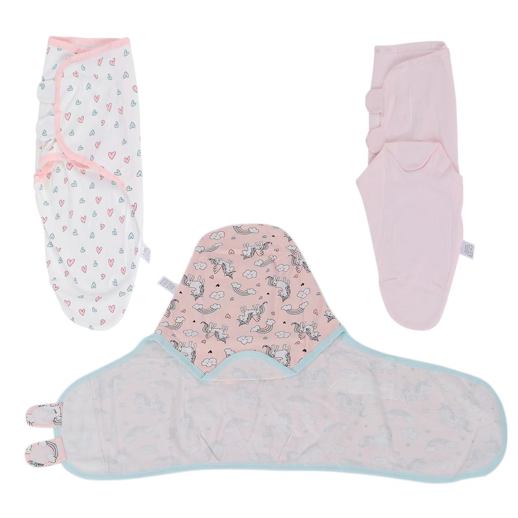3pcs Cotton Baby Swaddle Blanket Lovely Cartoon Pattern Newborn Infant Swaddling Sack
