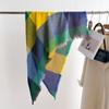 New Autumn And Winter Imitation Cashmere Colored Plaid Warm Shawl Scarf, Unisex Fashion Versatile Tassel Scarf