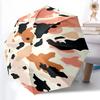 1 шт. Прочный автоматический зонт с 8 спицами, Зонт с винтажным принтом коровьей шкуры, Цифровая печать, Складной зонт для использования на ходу на открытом воздухе