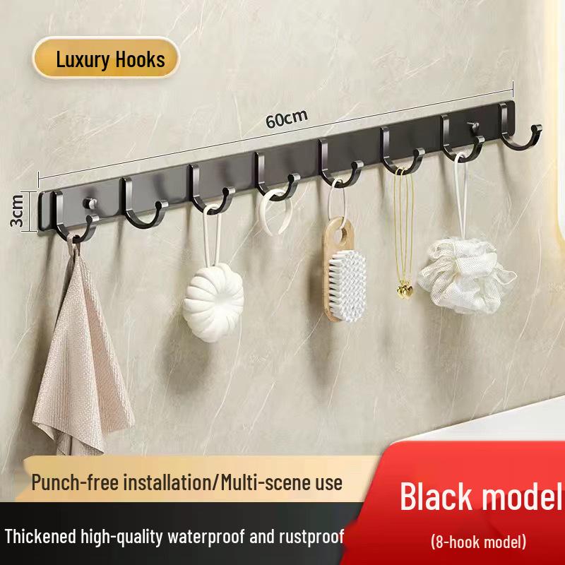 Клейкий крючок из космического алюминия для ванной и кухни - Самоклеящаяся вешалка для пальто и одежды