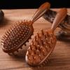 Double Sided Air Cushion Comb Golden Silk Massage Wood Comb Sandalwood Air Bag Comb Curly Hair