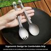 Camping Titanium Spork Spoon Outdoor Lightweight Fork Tableware Portable Picnic Hiking Travelling Ultralight Dinnerware 1PC