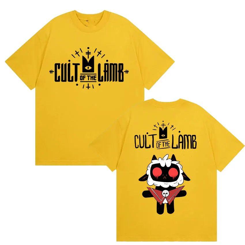 Fashion Y2k T Shirts Game Cult of The Lamb Fans Gift T Shirt Casual Loose Clothing Oversized Cotton Print Tshirt Unisex