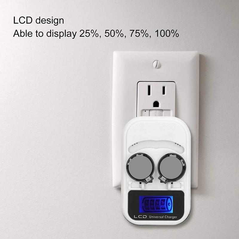 2-slot 3.6V LCD Button Battery Charger Recharging for LIR2016/LIR2025/LIR2032/ML2016/ML2025/ML2032 Indicator Intelligent 2-Slot