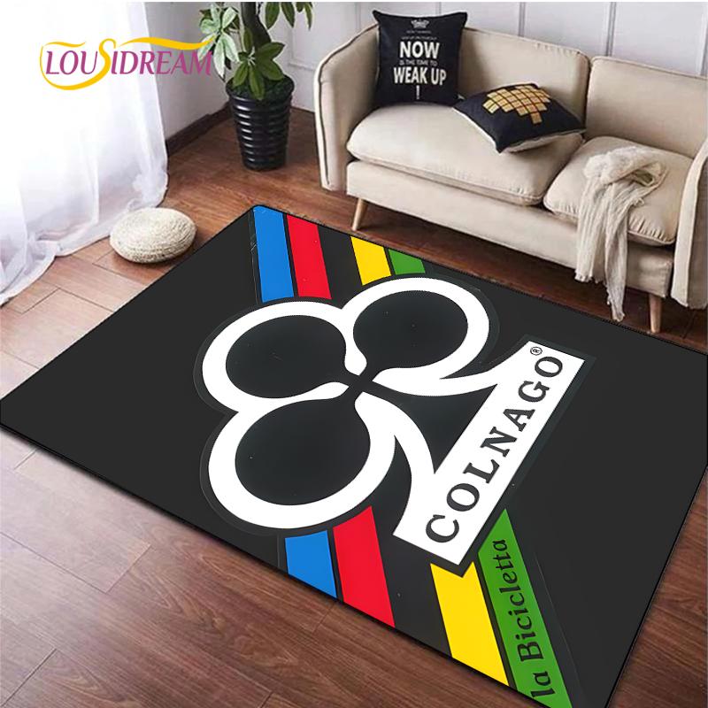 Bicycle logo Carpet for Living Room Bedroom Rugs Kitchen Kids Door Unslip Floor Mat Birthday gift photography props Alfombra Rug