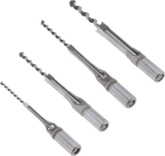 Kit 4 forets carrés mortaiser pour bois 6,4–12,7 mm (tige 19 mm) – AIMOONSA