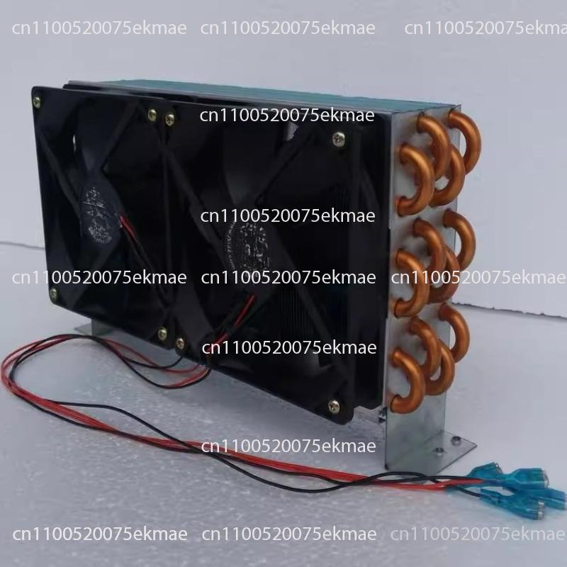 CP4x6x240 Миниатюрный Мини Конденсатор Медный Трубчатый Ребристый Радиатор с Воздушным Охлаждением Холодильный Испаритель с Вентилятором
