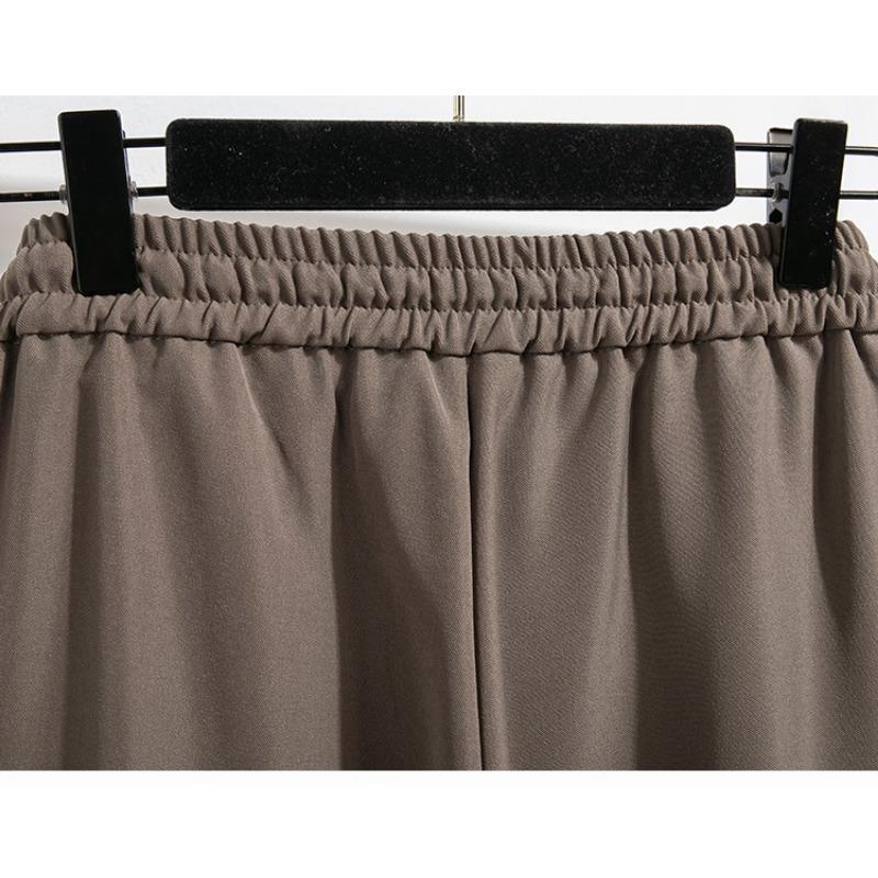 CANVAUS Женские брюки больших размеров с широкими штанинами и кулиской для весны и осени