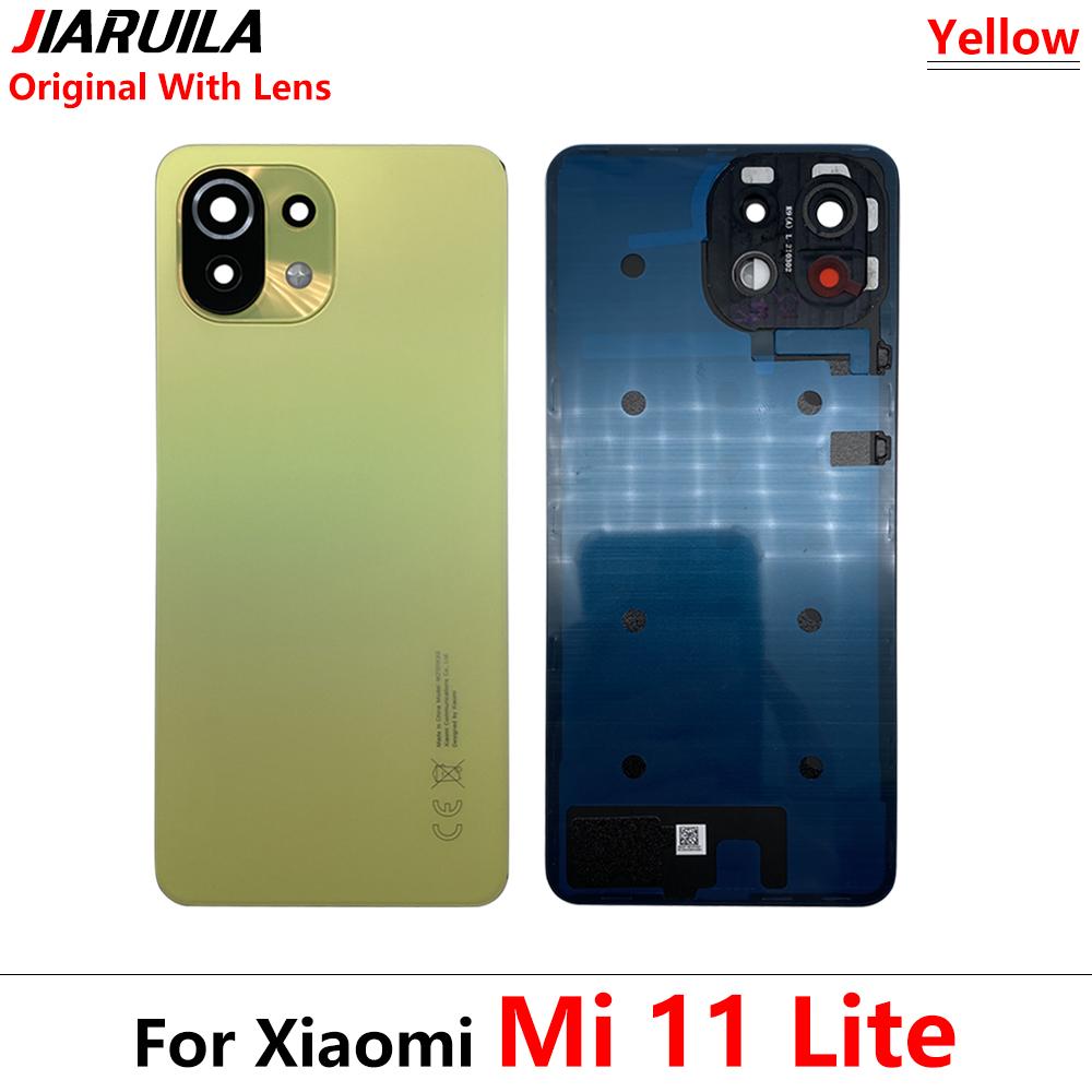 Для Xiaomi Mi 11 Lite Батарея Заднее стекло Задняя дверь Замена корпуса НАКЛЕЙКА