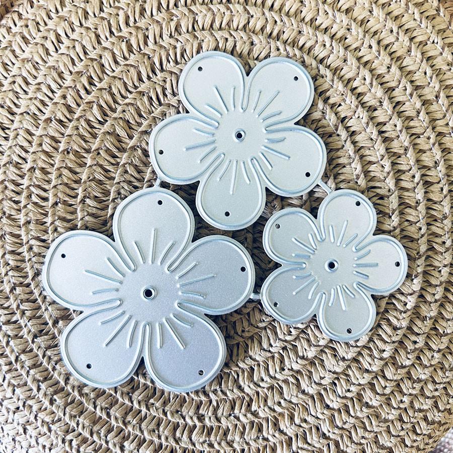 3 шт./лот Лепесток цветка Металлические режущие штампы Трафарет для DIY Скрапбукинга Фотоальбом Тиснение Бумажные карточки Поделки Высечки