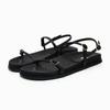Fashion Women Flat Sandals Black Thin Straps 2024 Summer Comfortable Footwear New Design Casual Platform Ladies Beach Shoes Wholesale