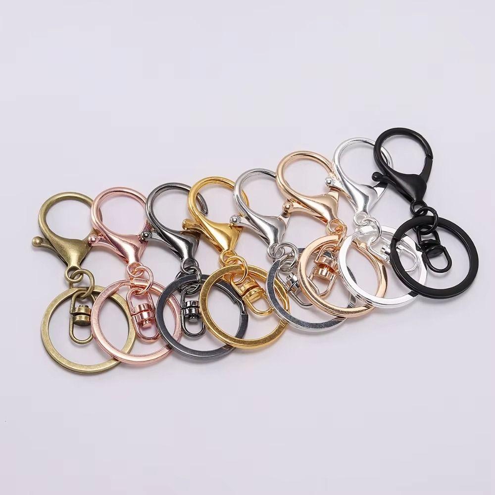20Pcs Buckle Metal Key Chain Pendant Keychains Jewelry DIY Snap Hook Clips Key Ring  Jewelry Making