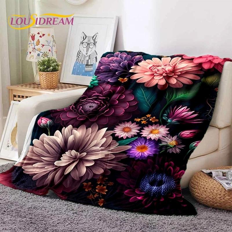 Мягкое фланелевое одеяло Dream Sun Flowers Nordic Daisy для кровати, спальни, дивана, пикника, плед для покрывала, отдыха на свежем воздухе, сна, подарок