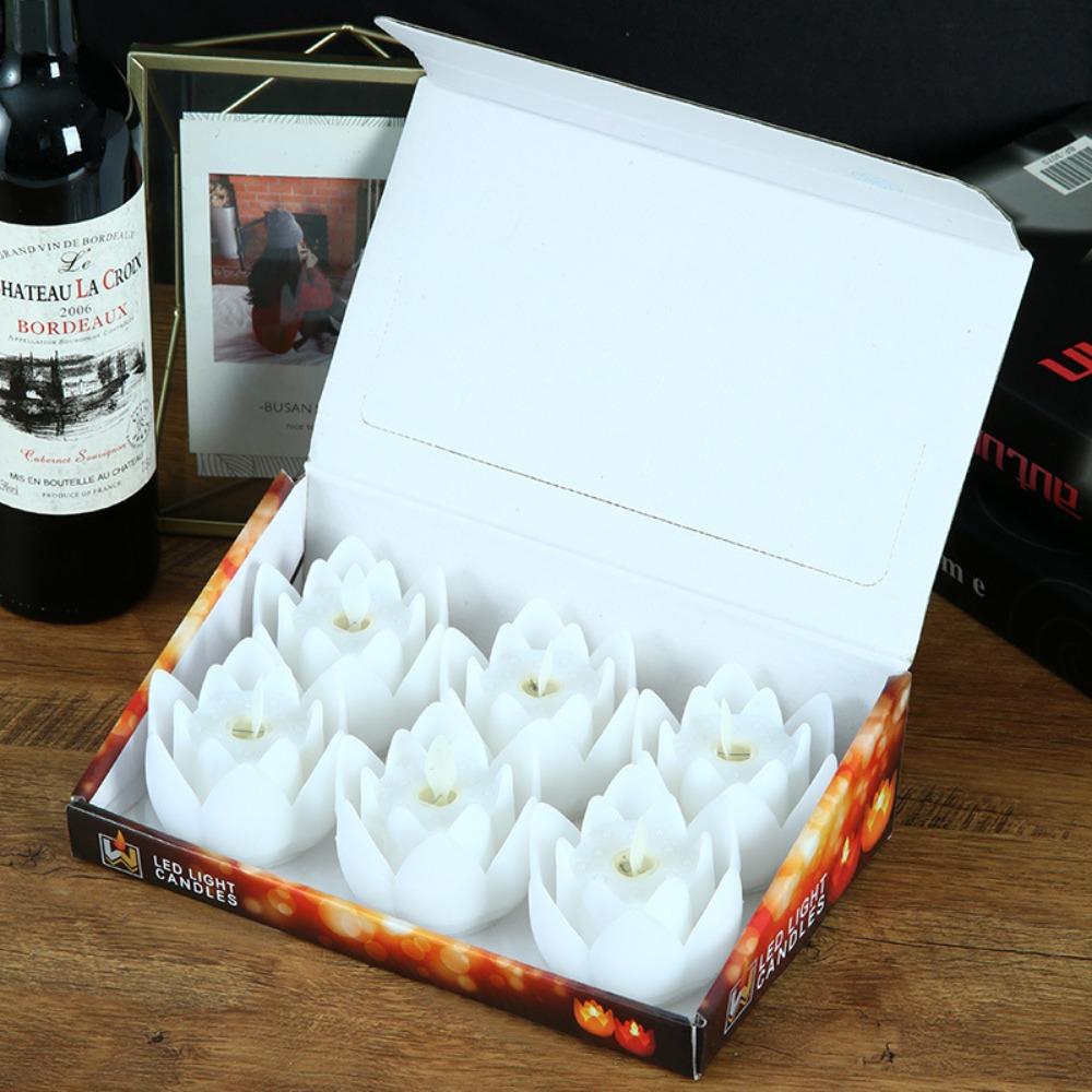 Flower Landscape Lights Buddhist Hall Lanterns Led Electronic Lamp Wishing Lamp Lotus Candle Lamp