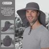 Men's Summer UV Protection Fishing Hat with Large Brim and Full Face Shield