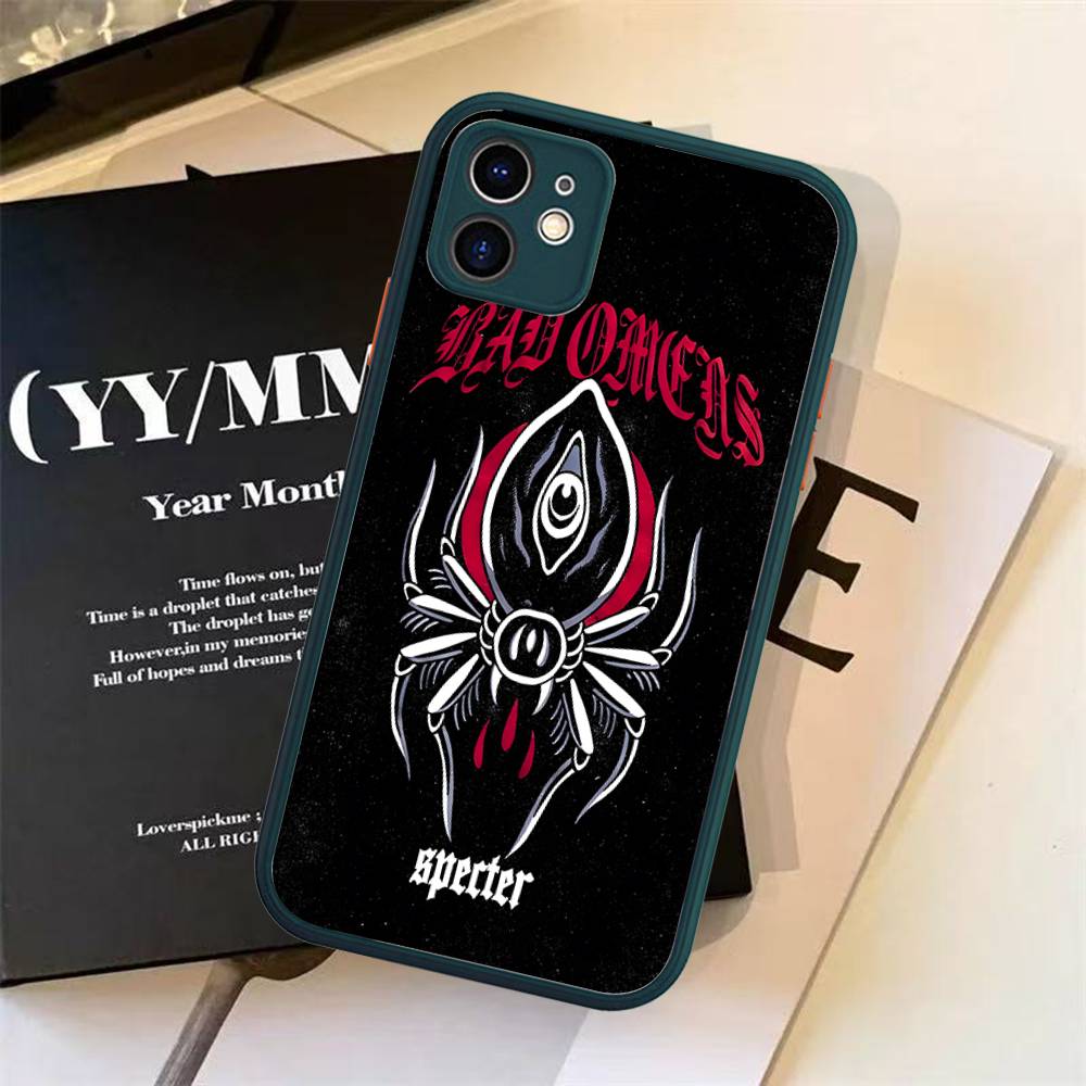 Чехол для телефона музыкальной группы Bad Omens для iPhone 16e 16 15 14 13 12 11 Pro Max X XS Max Plus Матовый Прозрачный