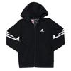 Adidas Детская полосатая толстовка с капюшоном на молнии, двойной вязки