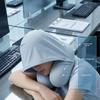 Foldable Design U-Shaped Neck Pillow Slow Rebound Hooded Neckrest Pad  Long Flights