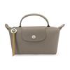 New Le Pliage City Canvas With Cow Leather Trim Dumpling Bag Handbag Small Women's Camel Gray 34175HYQ015