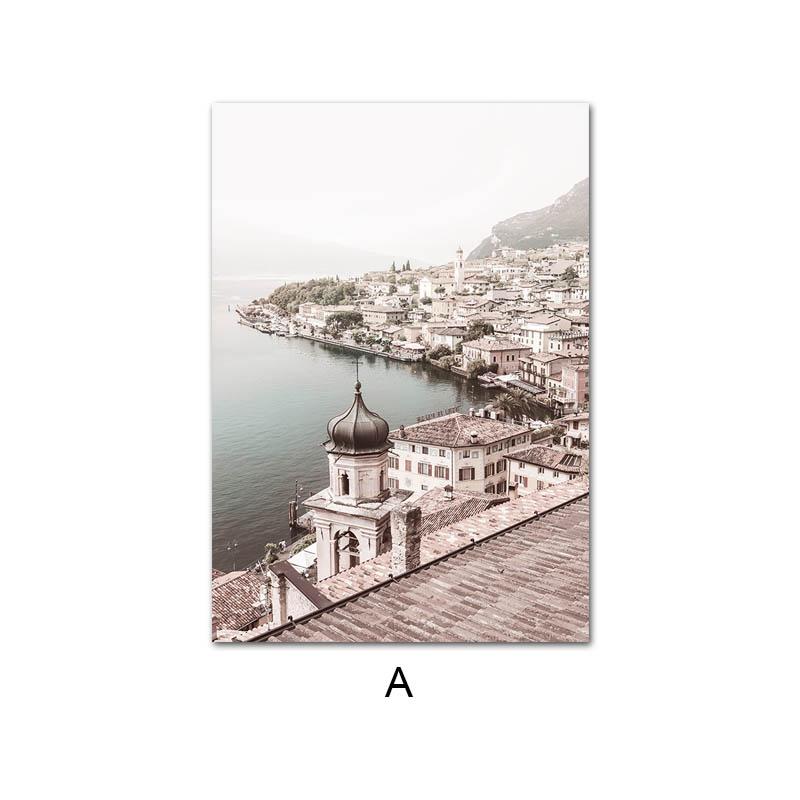 Италия Венеция Атрани пляжное здание пейзажный принт плакат винтажный холст настенная живопись фотография скандинавская картина домашний декор