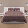 57 Thread Count Cotton Duvet Cover Set 260x240 Cm ETHNO Brown, by Soleil D'ocre