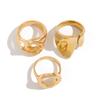 Ingemark Retro Simple O-Shaped Smooth Surface Rings Women 2026 New Trendy Daily Metal Geometric Chic Knuckle Ring Couple Jewelry
