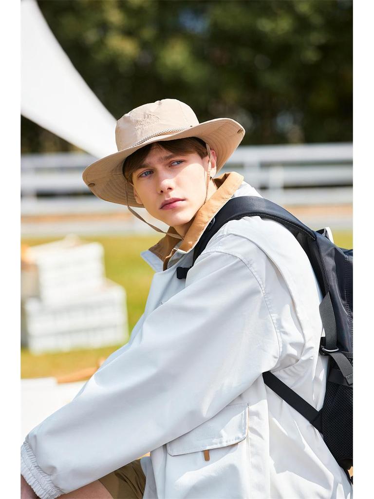Men's Large Brim Sun Protection Hat for Fishing, Cycling, and Mountaineering