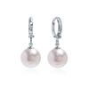 E496 10mm White Pearl Austrian One-Touch Earrings