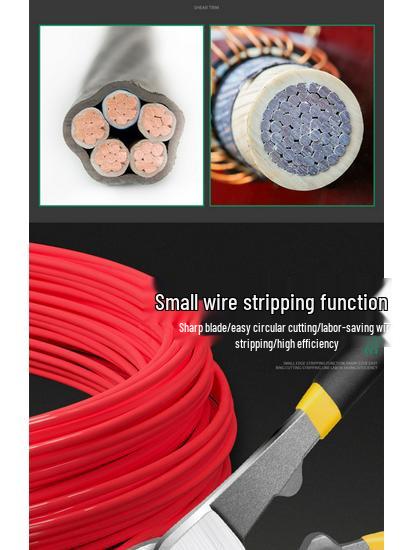 Многофункциональные электрикские клещи Crescent: Кусачки для кабеля, Стриппер для проводов, Ножницы и Скручиватель.