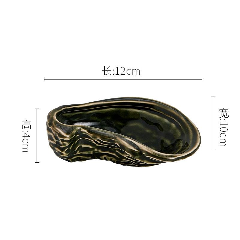 Керамическая тарелка для устриц в японском стиле, нестандартная тарелка для закусок, блюдо для суши, миска для сашими, молекулярная кухня, креативная посуда для отелей