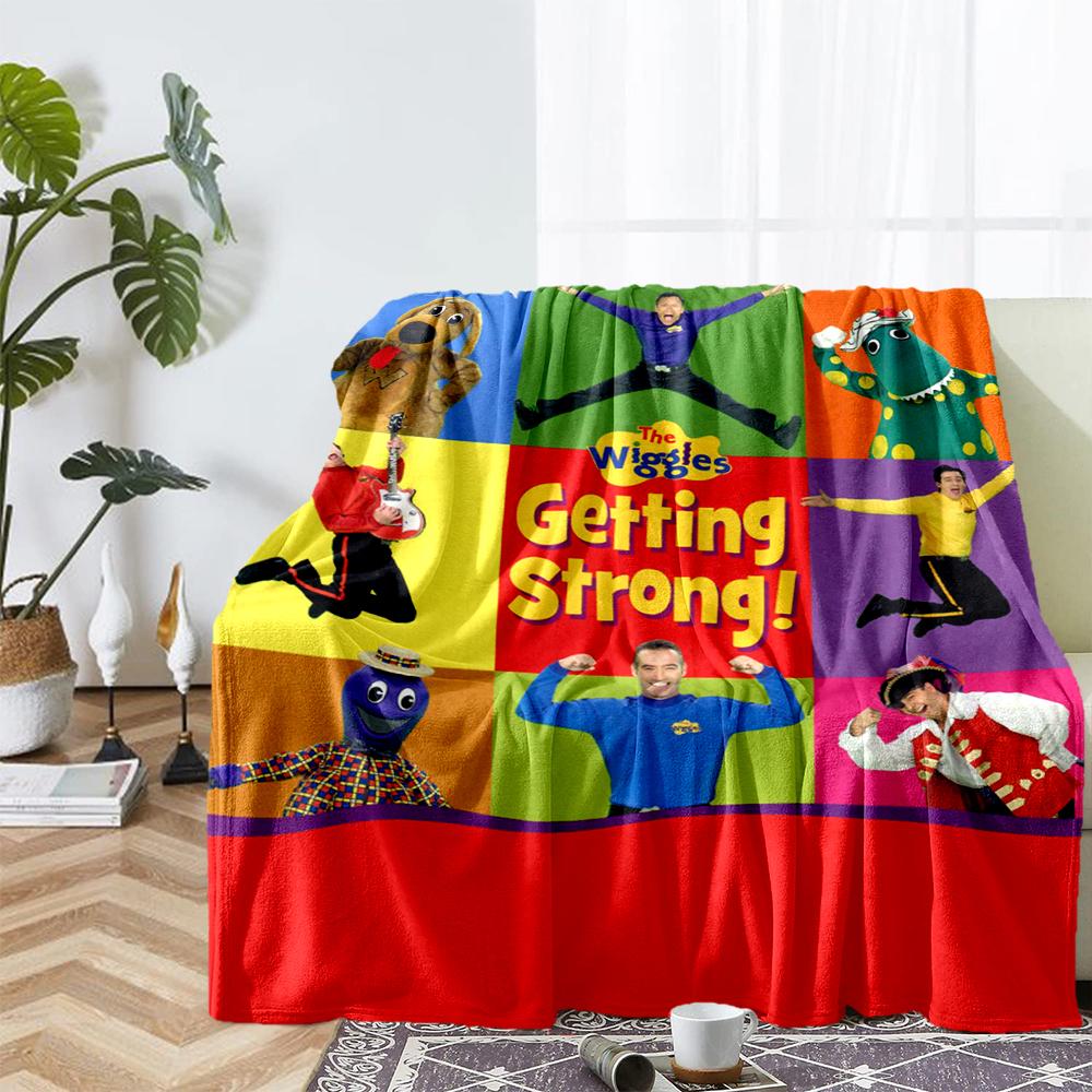 The Wiggles Theme Printed Blanket - Perfect for Couch, Bed, Travel & Outdoor Use | Machine Washable, Cozy & Durable.