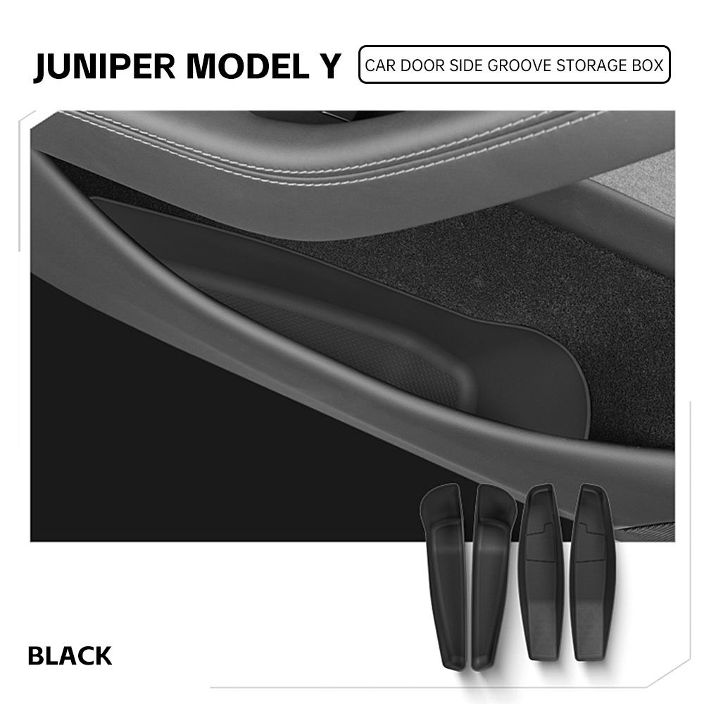 4 шт. Боковой отсек для хранения в двери автомобиля для Tesla Model Y Juniper 2025 2026 Внутренний лоток для хранения для аксессуаров интерьера Tesla