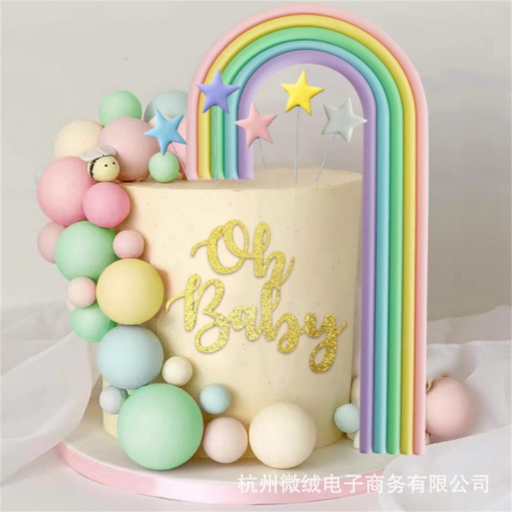 12 Colors  Cake Topper Decoration Blue  Purple S Cake Decoration Baby Shower Girls Boys Birthday Party Supplie