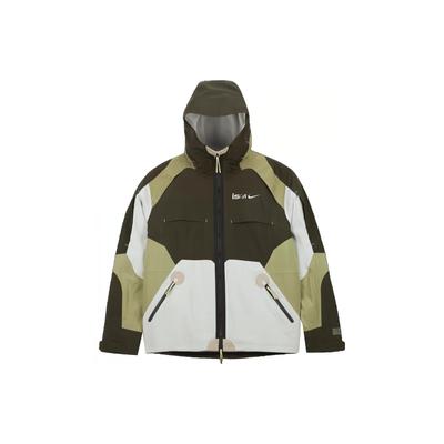 Nike Водонепроницаемая куртка унисекс с контрастным капюшоном серии ISPA Gore-Tex, зеленая FB2370-355