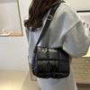 Yogodlns Women Elegant Quilted Shoulder Bags Cloud Pleated Bubbles Crossbody Bag Fashion Simple Solid Color Commute Shopping Bags