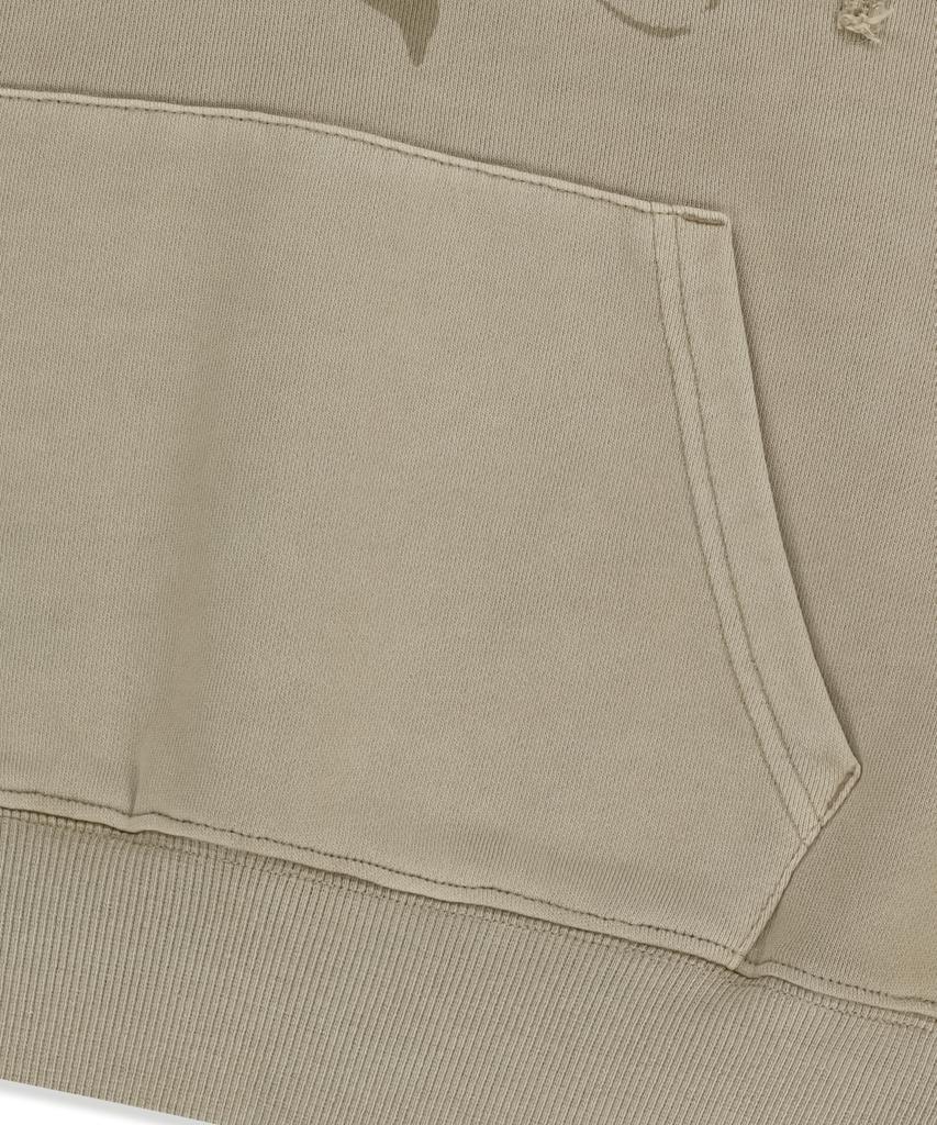Укороченная толстовка с капюшоном W Patch - Бежевый
