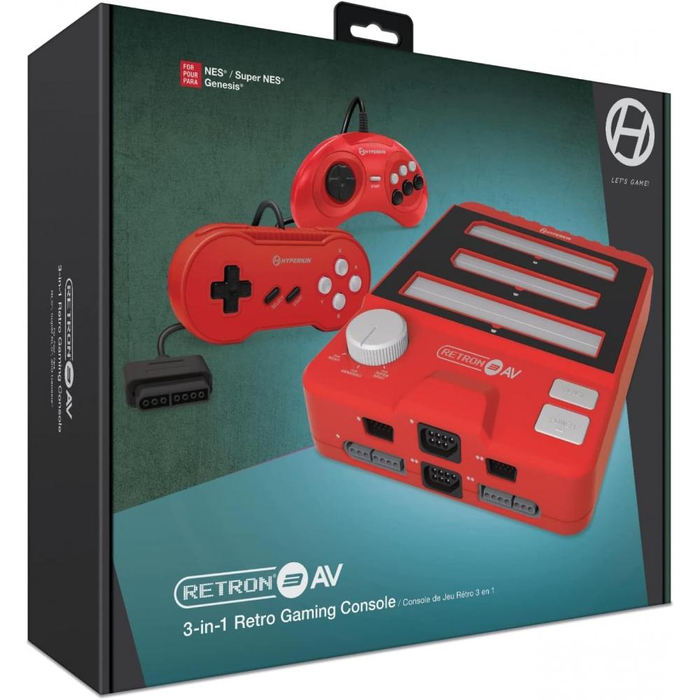 Игровая консоль HyperkIn Retron 3 Av Красная   Совместима с Nes  sNes  geNesis  Ретро Все в 1