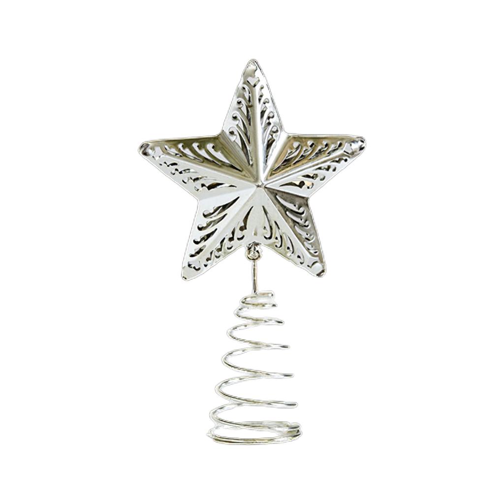 Праздничная железная рождественская елка, украшения-навершия в виде пятиконечной звезды, идеальное дополнение-украшение для праздничной атмосферы
