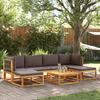 VidaXL 7-piece Garden Sofa Set with Cushions, Acacia Wood and Rope, 3278839