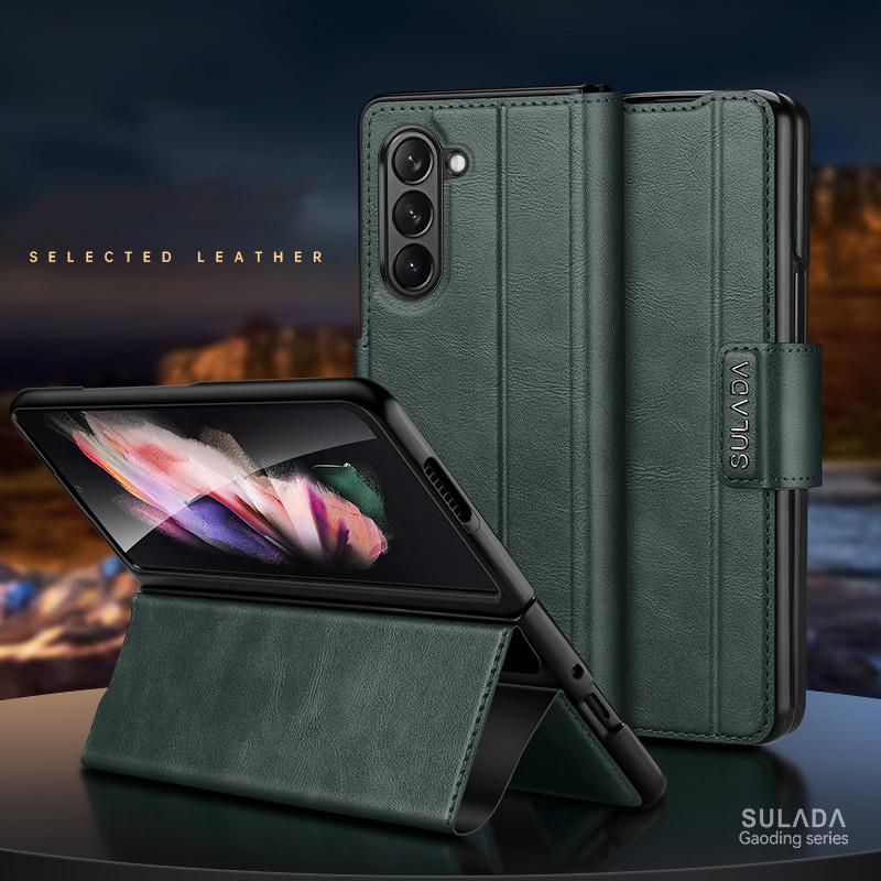 Для samsung z fold 5 деловой кожаный кошелек Funda сумка чехол для Samsung Galaxy Z Fold 5 Fold5 нескользящие аксессуары для телефонов