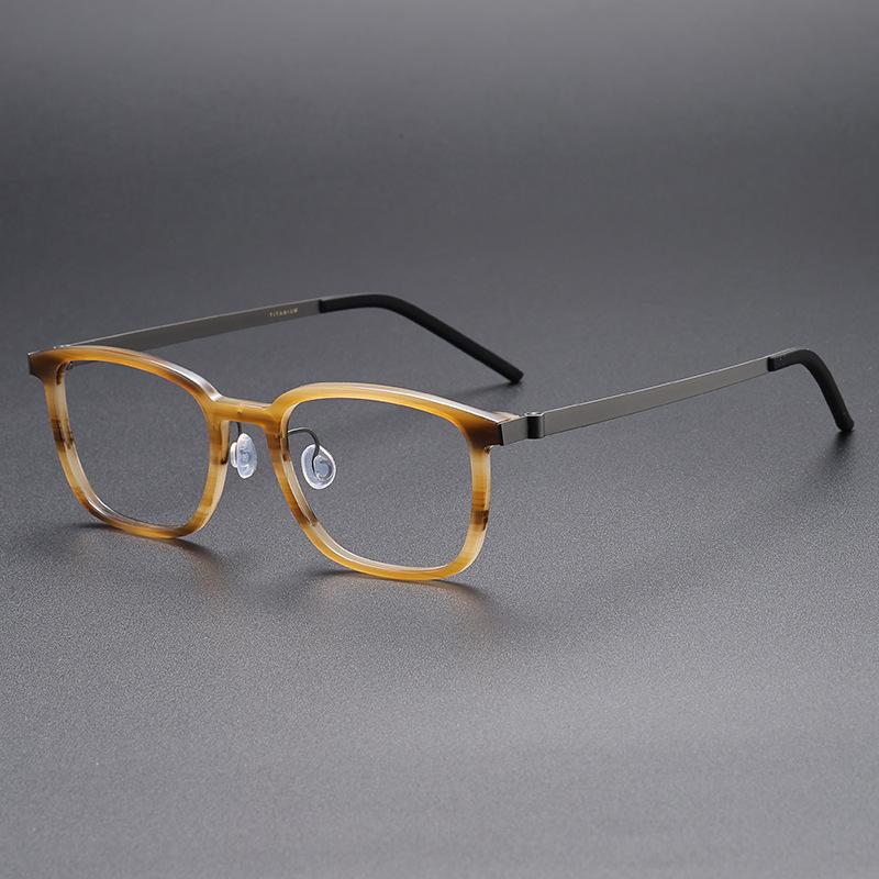 Top Quality Acetate Titanium Optical Glasses Frames Men Women Luxury Brand Square Prescription Eyeglass Frame Computer Eyewear